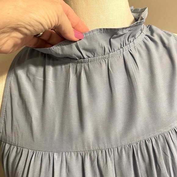 PINCH women’s mini dress swing tiered style sleeveless halter style light blue M - Picture 3 of 12